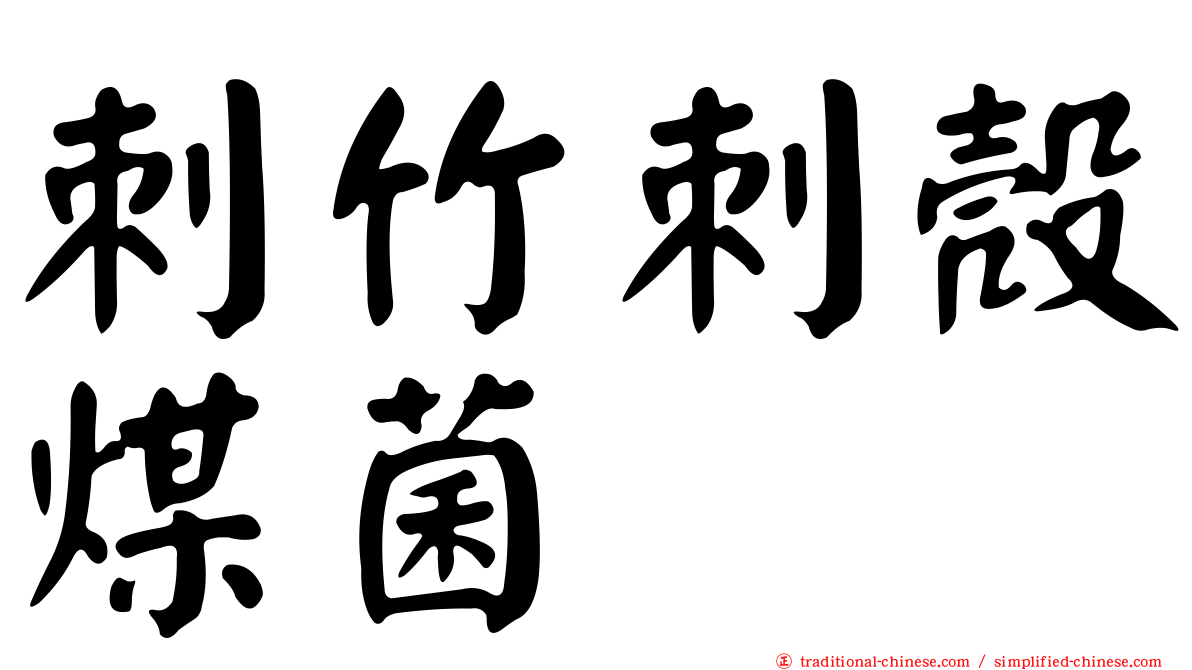 刺竹刺殼煤菌
