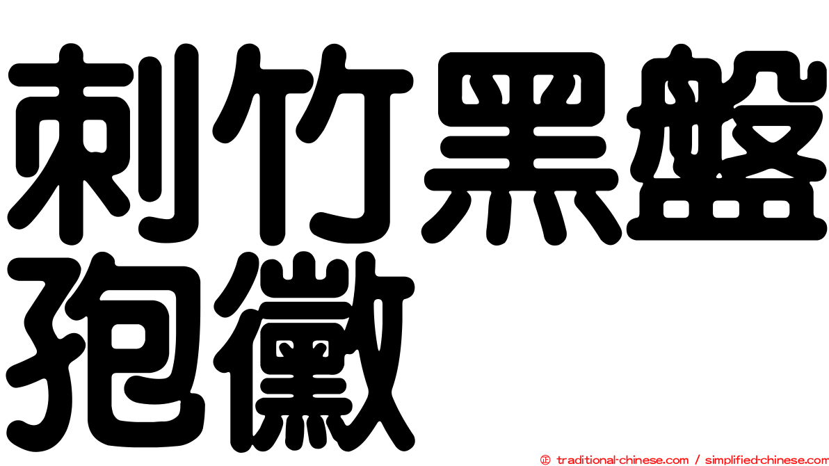 刺竹黑盤孢黴