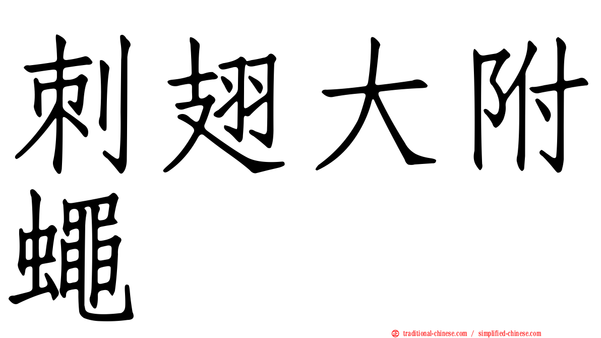 刺翅大附蠅