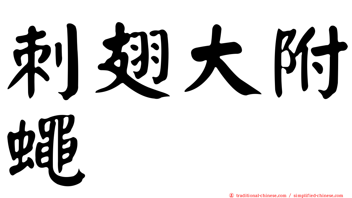 刺翅大附蠅