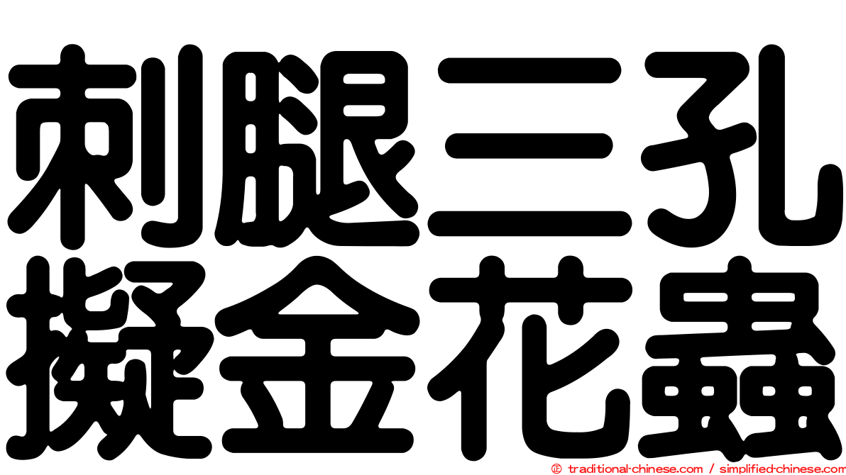 刺腿三孔擬金花蟲