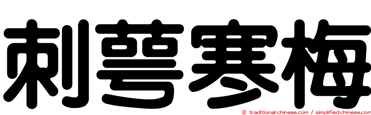 刺萼寒梅