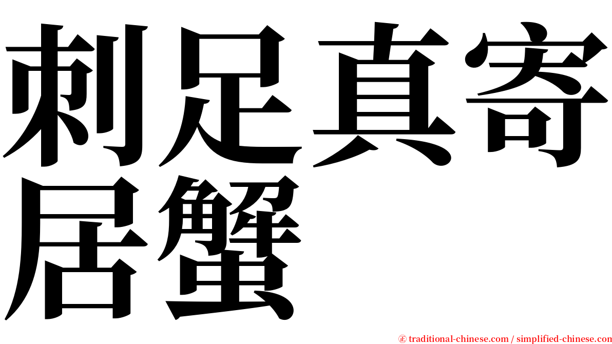 刺足真寄居蟹 serif font