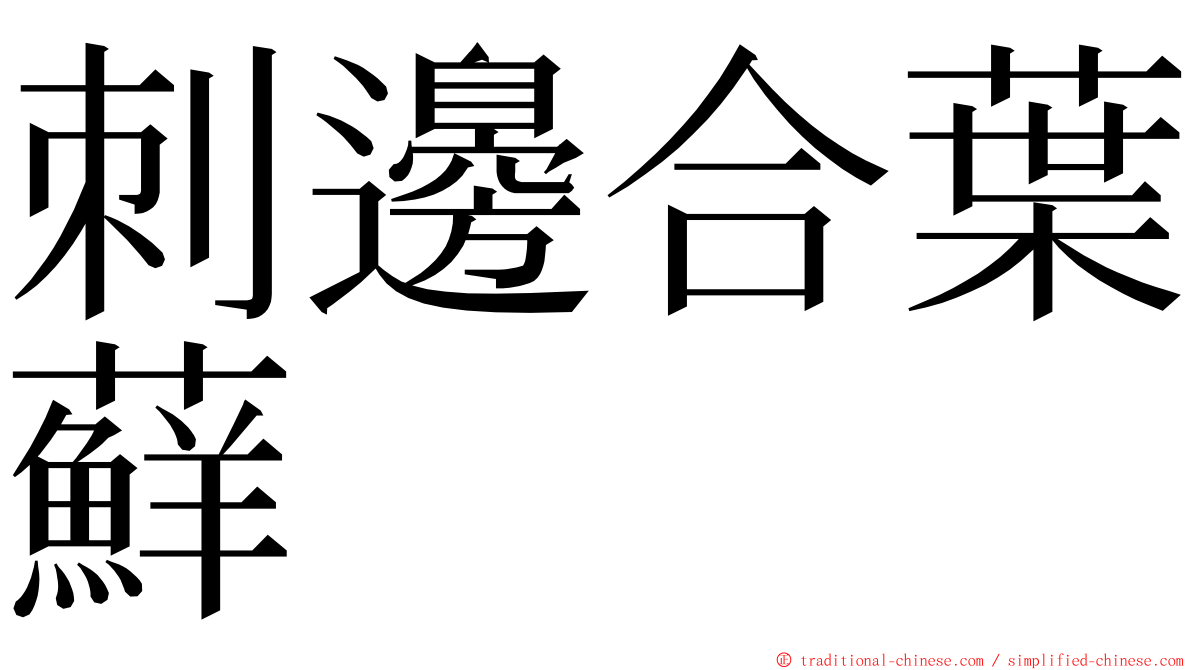 刺邊合葉蘚 ming font