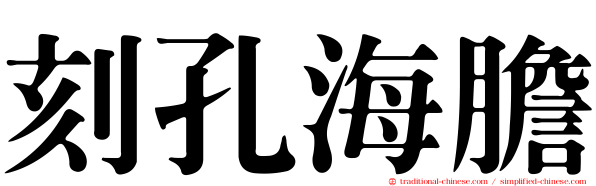 刻孔海膽