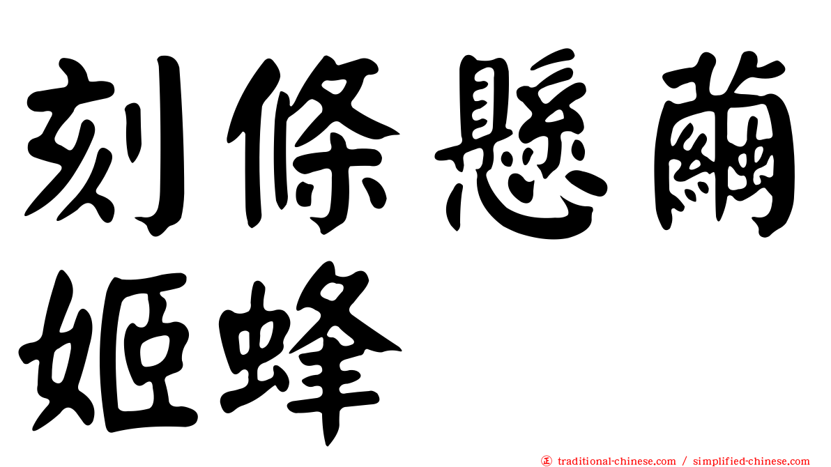 刻條懸繭姬蜂