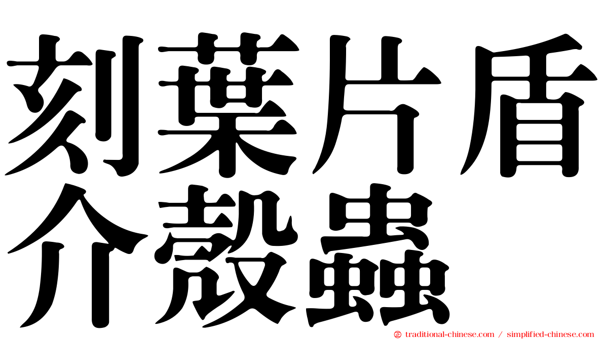 刻葉片盾介殼蟲
