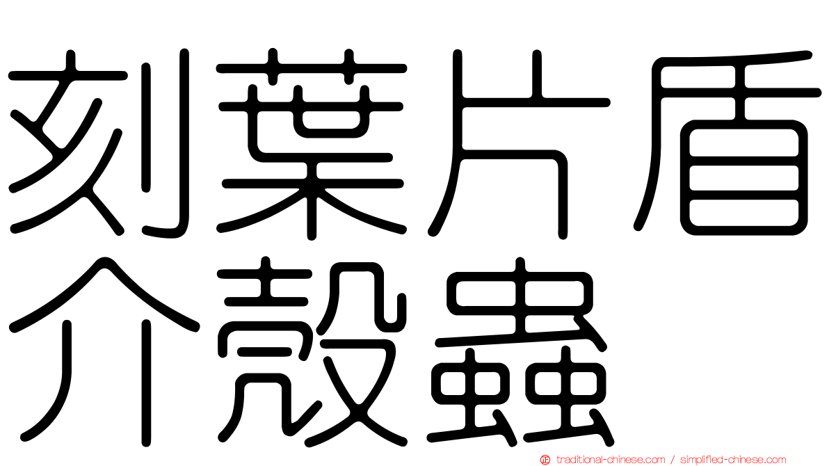 刻葉片盾介殼蟲