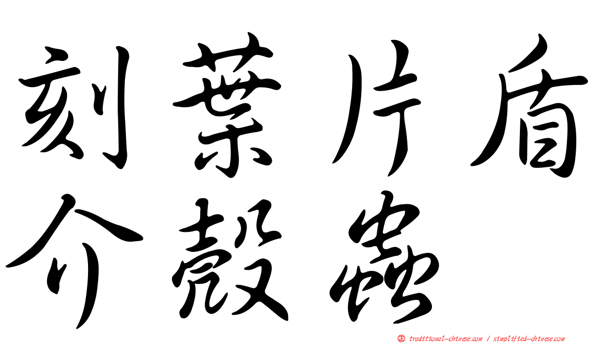 刻葉片盾介殼蟲