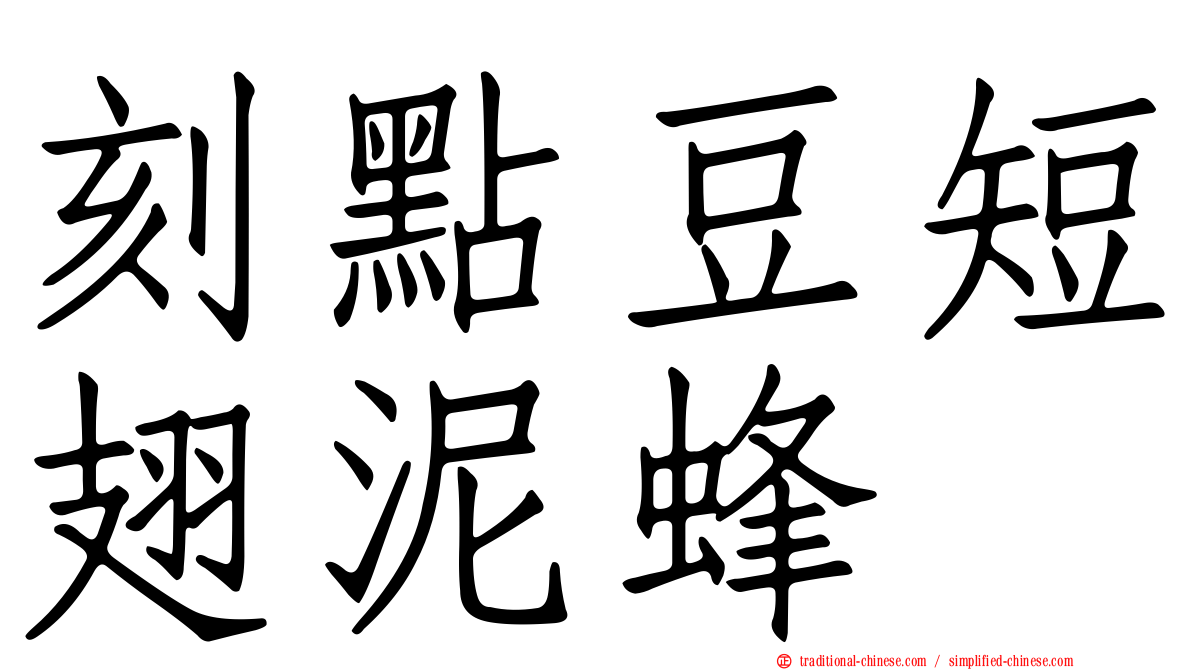 刻點豆短翅泥蜂