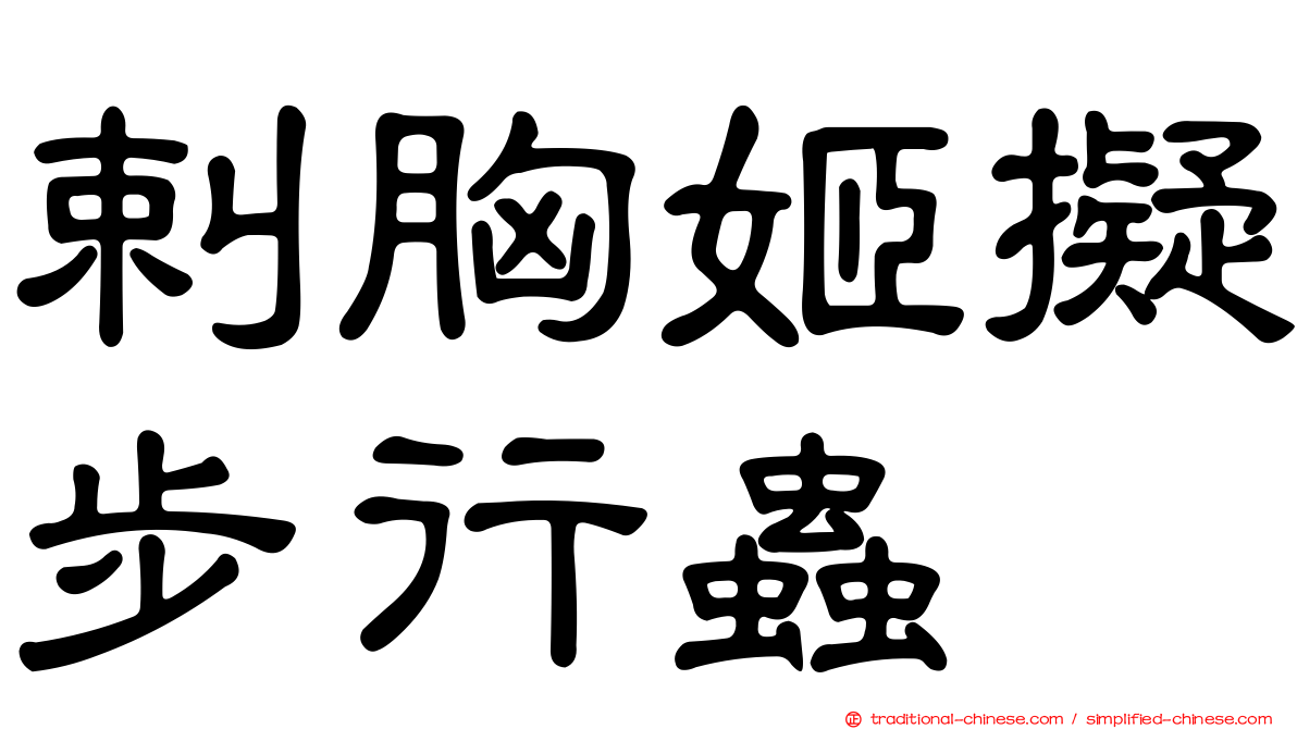 剌胸姬擬步行蟲
