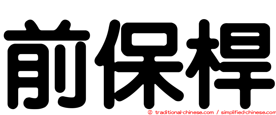 前保桿