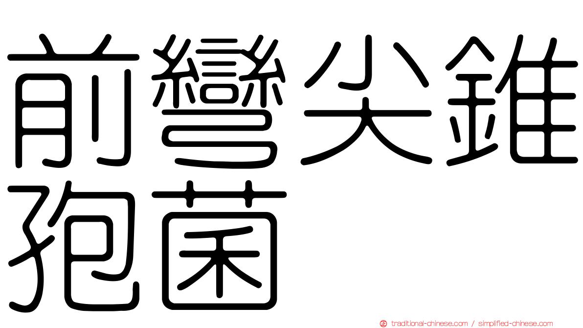 前彎尖錐孢菌
