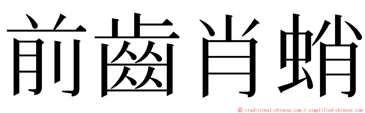 前齒肖蛸 ming font