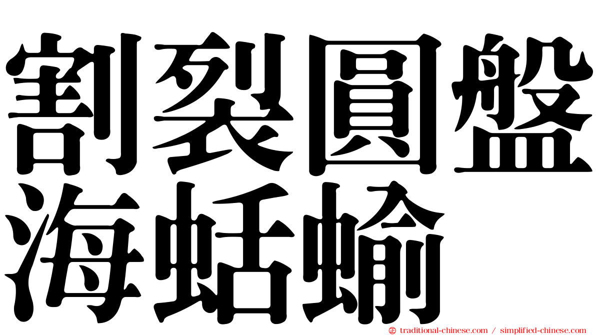 割裂圓盤海蛞蝓
