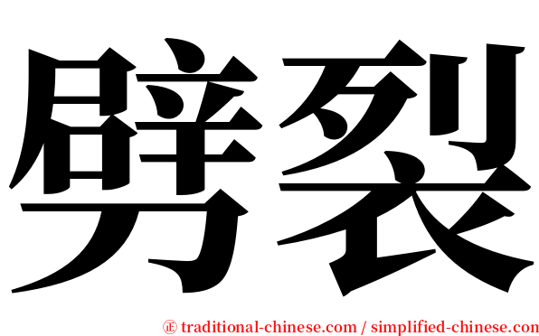 劈裂 serif font