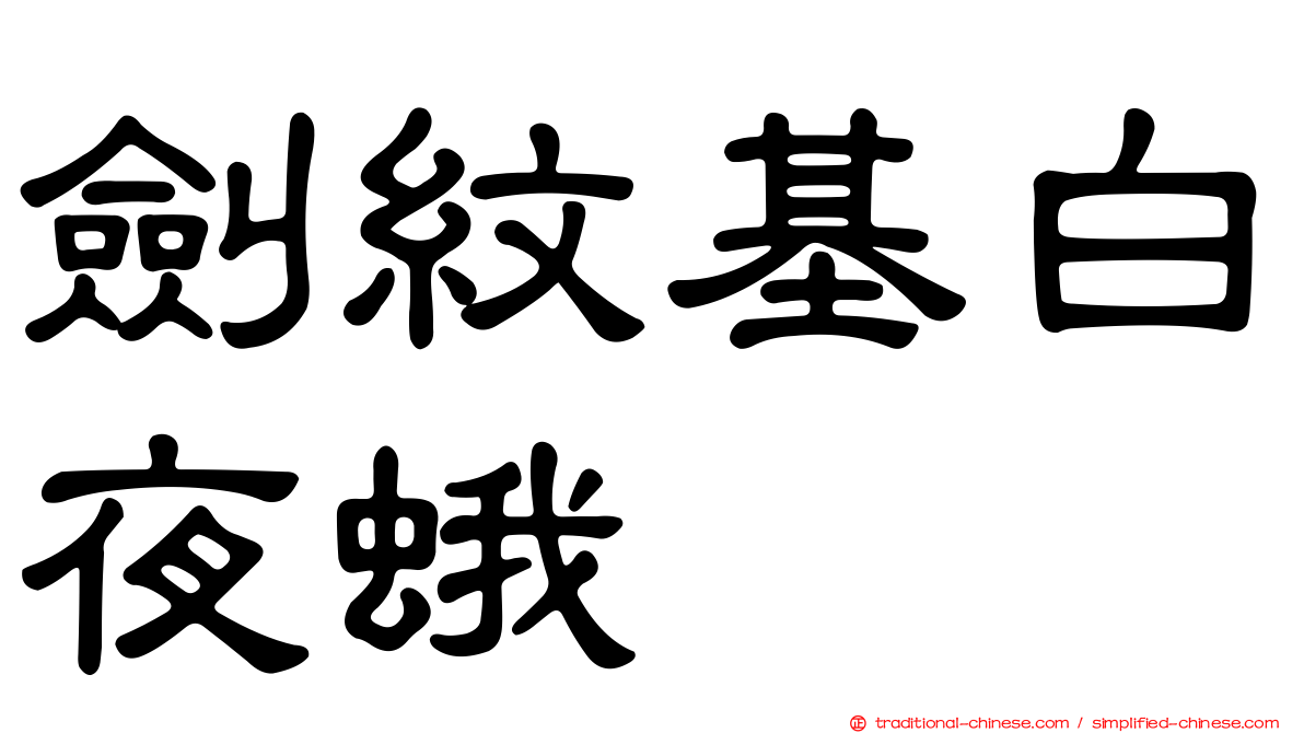 劍紋基白夜蛾