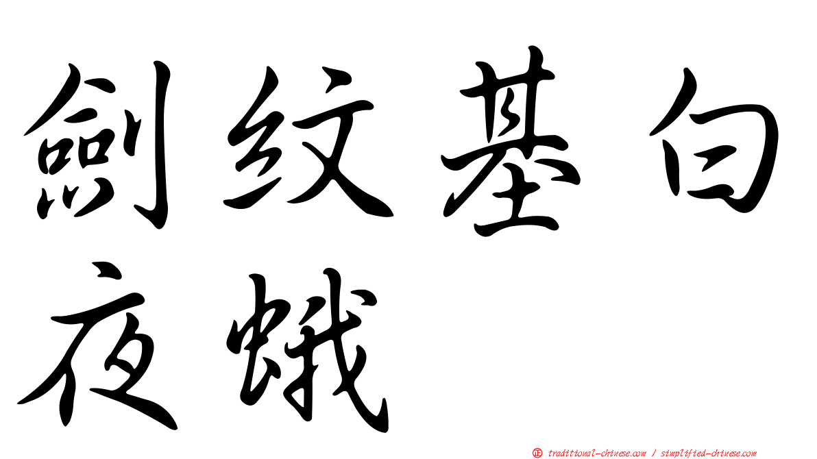 劍紋基白夜蛾