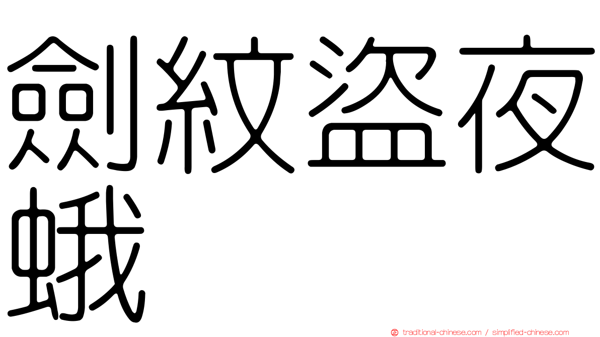 劍紋盜夜蛾