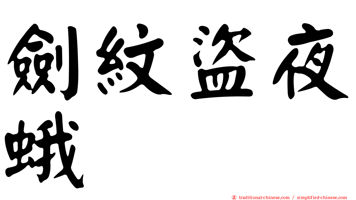 劍紋盜夜蛾