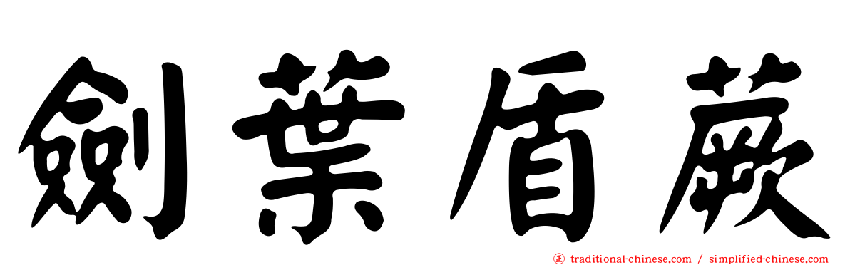 劍葉盾蕨