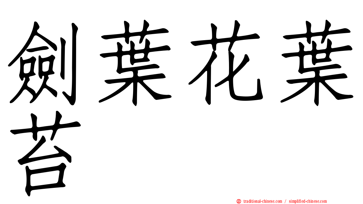 劍葉花葉苔