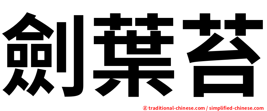 劍葉苔