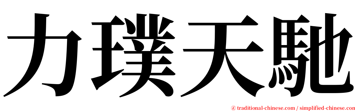 力璞天馳 serif font