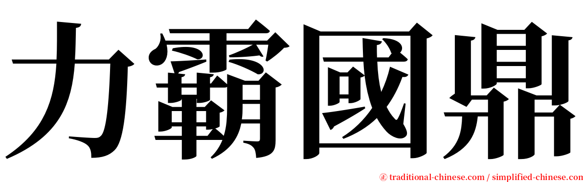 力霸國鼎 serif font