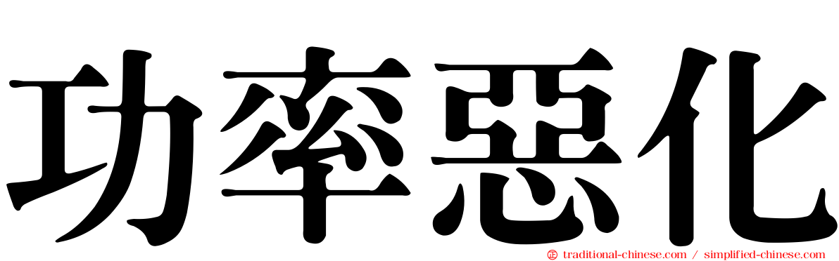 功率惡化