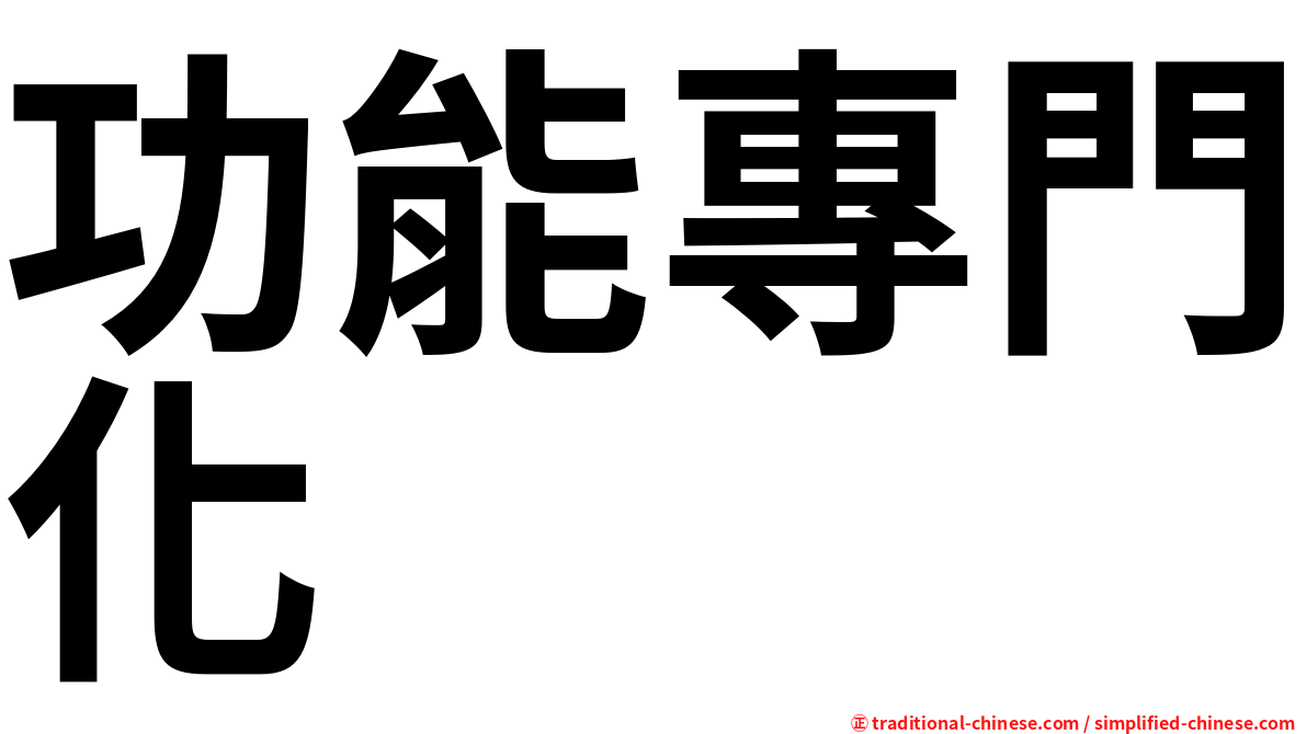 功能專門化