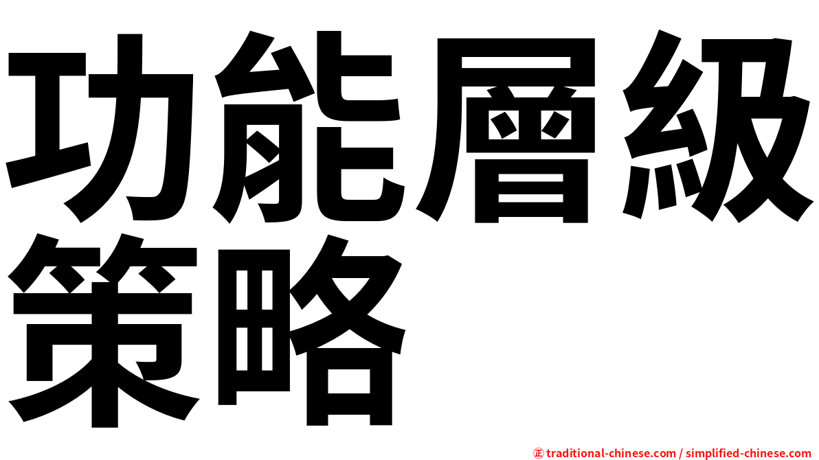 功能層級策略