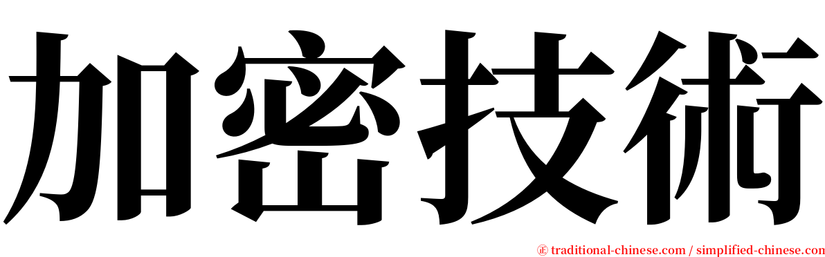 加密技術 serif font