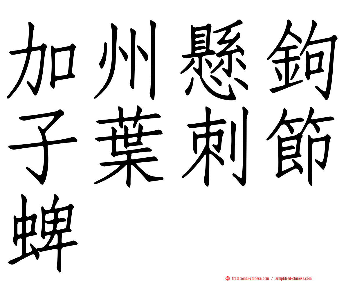 加州懸鉤子葉刺節蜱