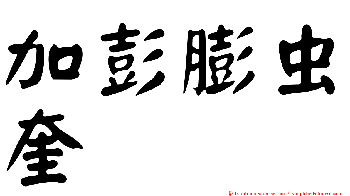 加彭膨虫奎