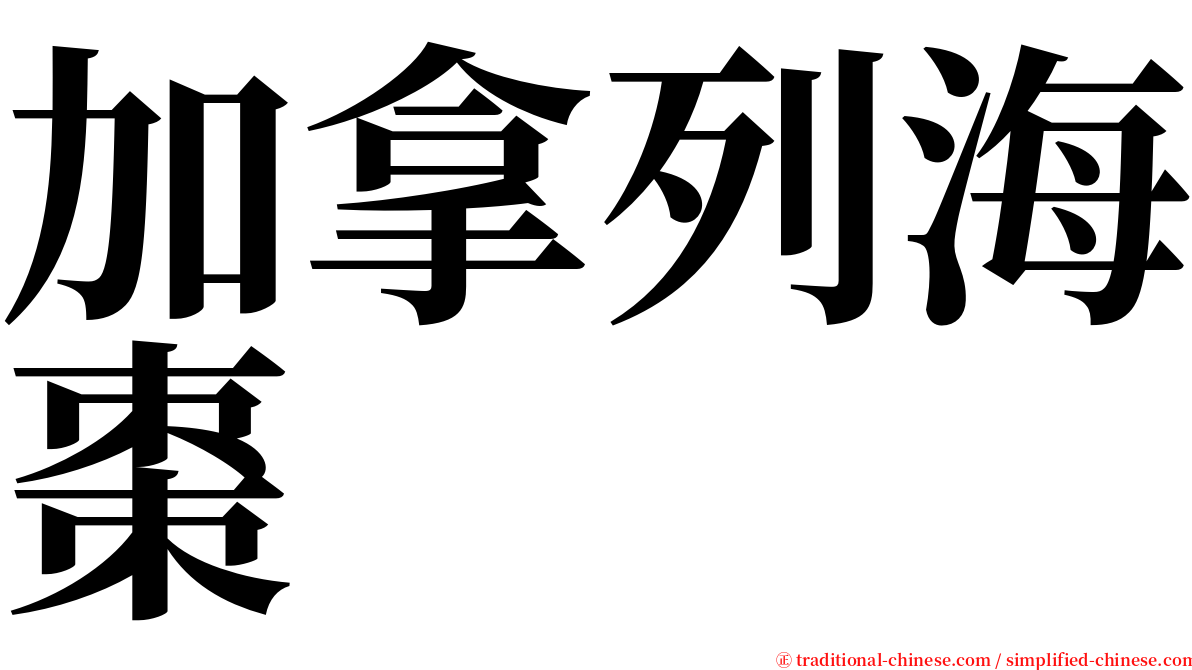 加拿列海棗 serif font