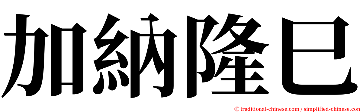 加納隆巳 serif font