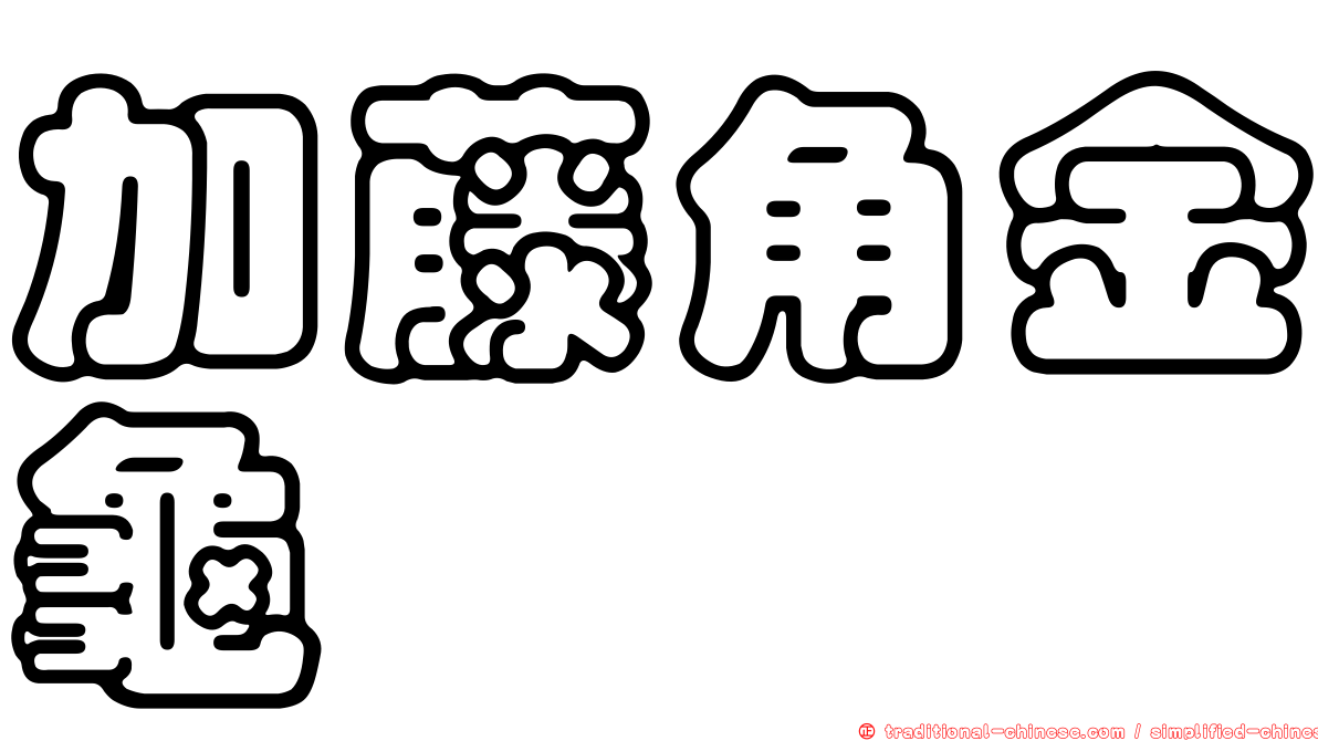加藤角金龜