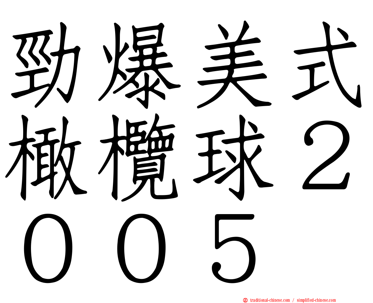 勁爆美式橄欖球２００５