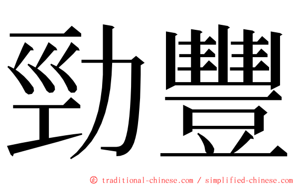 勁豐 ming font