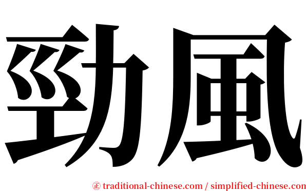勁風 serif font