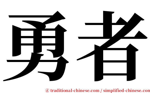 勇者 serif font