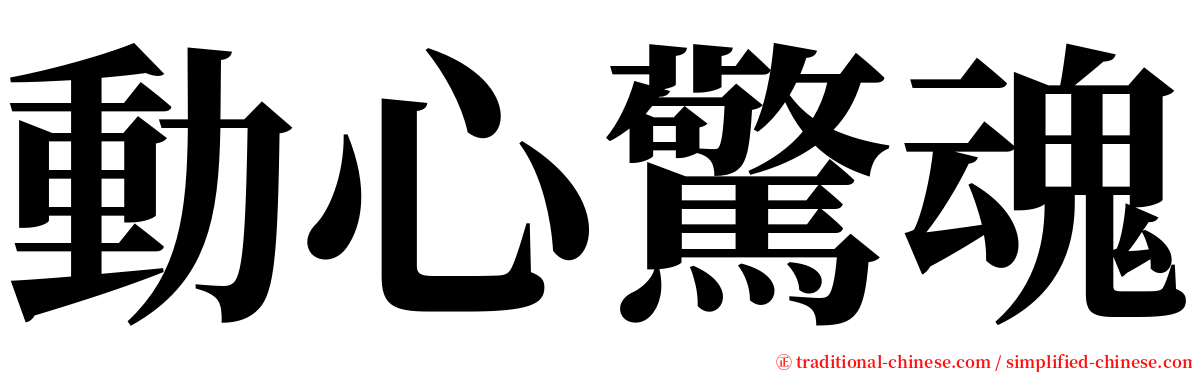 動心驚魂 serif font