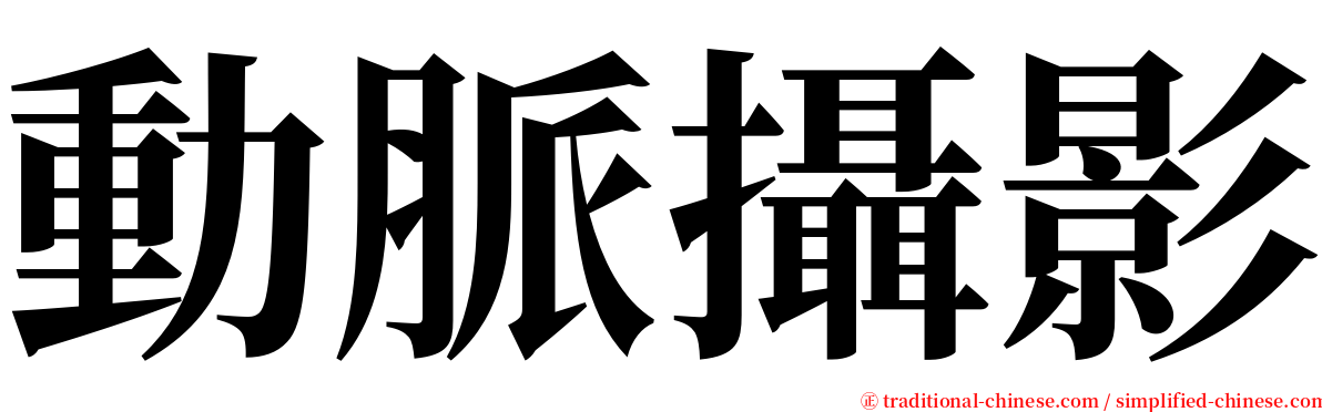 動脈攝影 serif font