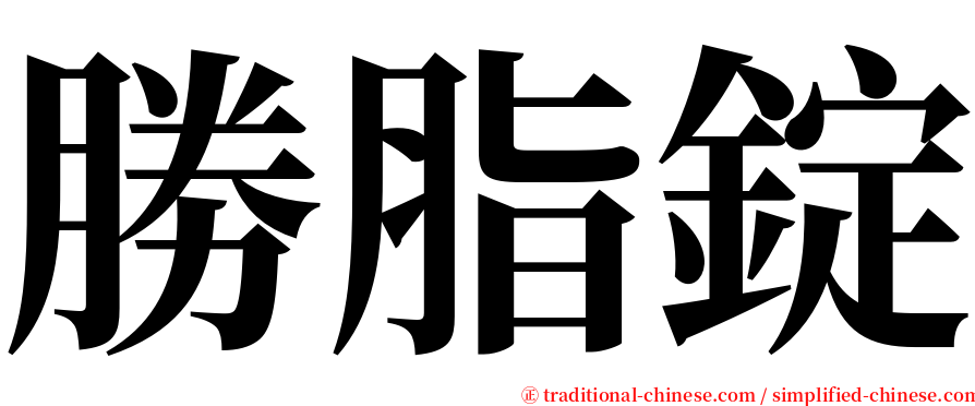 勝脂錠 serif font