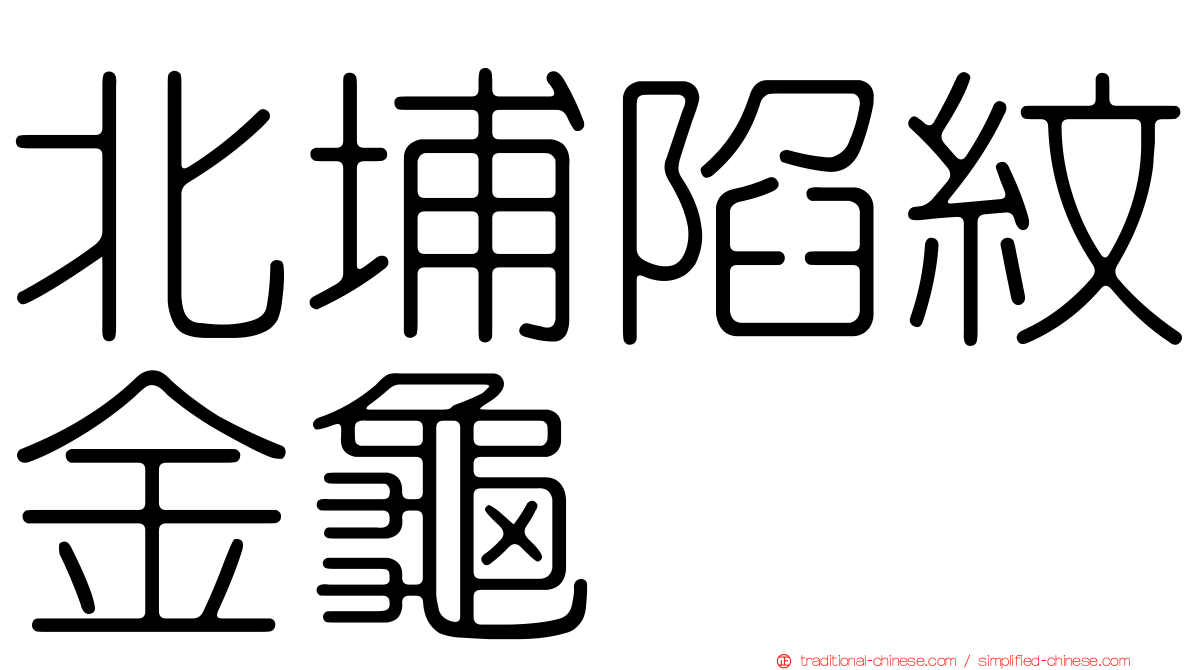 北埔陷紋金龜