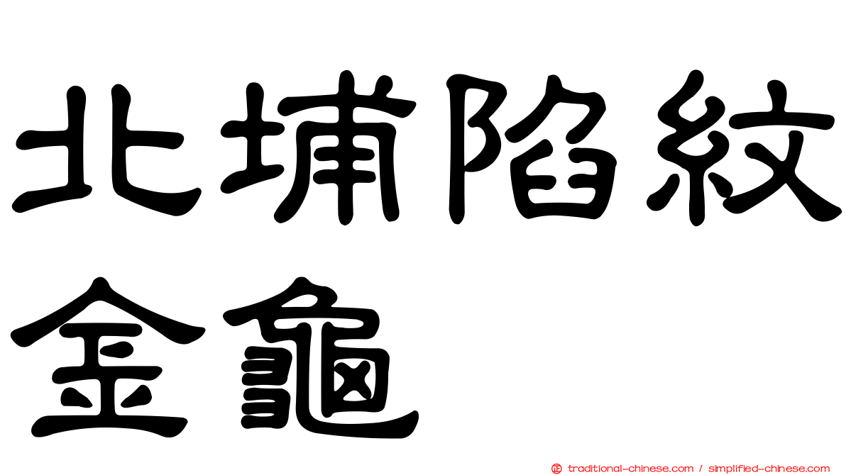 北埔陷紋金龜