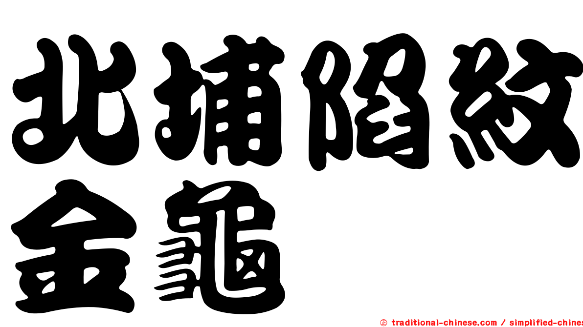北埔陷紋金龜