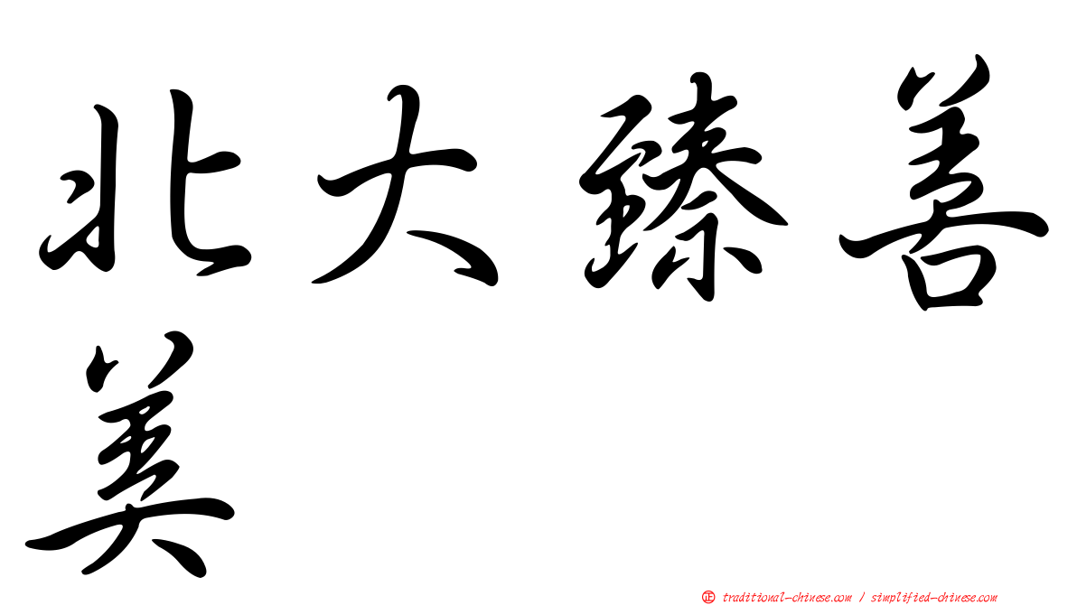 北大臻善美