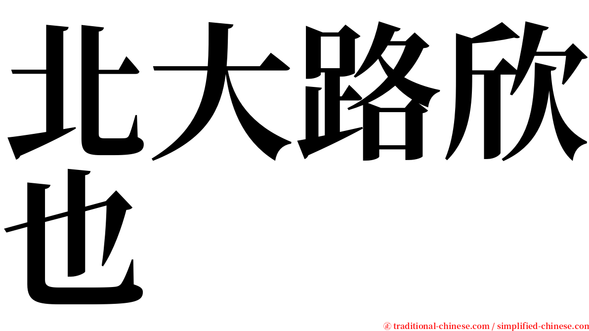 北大路欣也 serif font